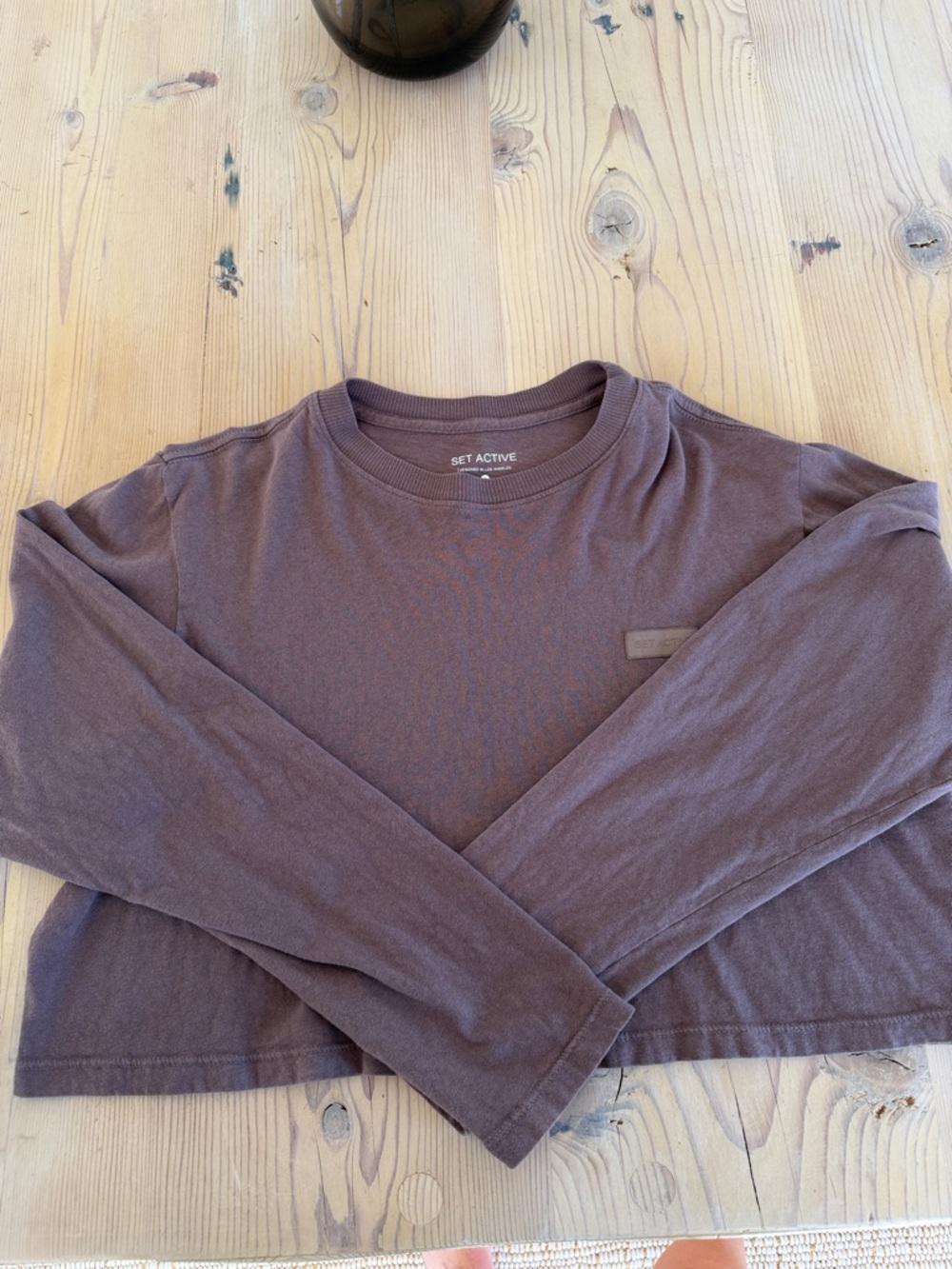SET Active Long-Sleeve Crop Tee (Size M)
